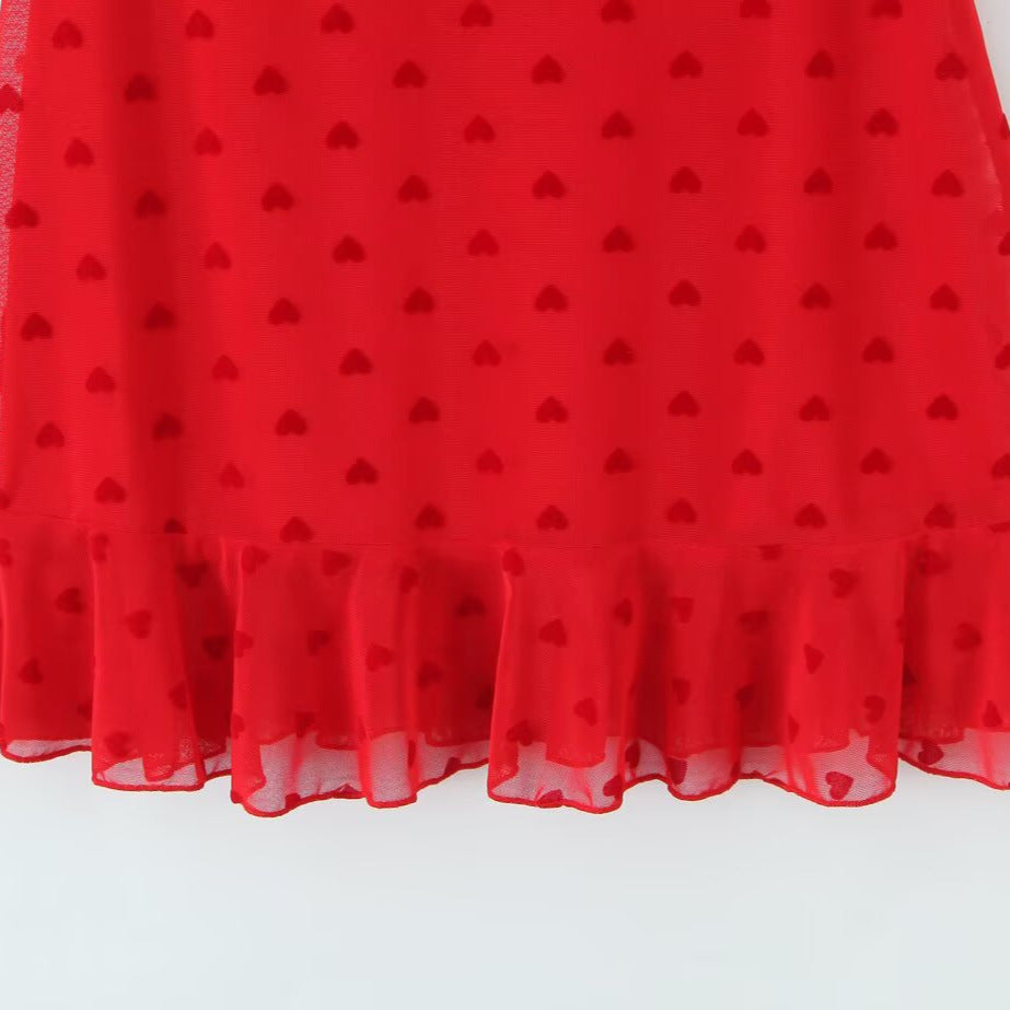 Women's Fashionable Retro Low Neck Mini Strap Dress