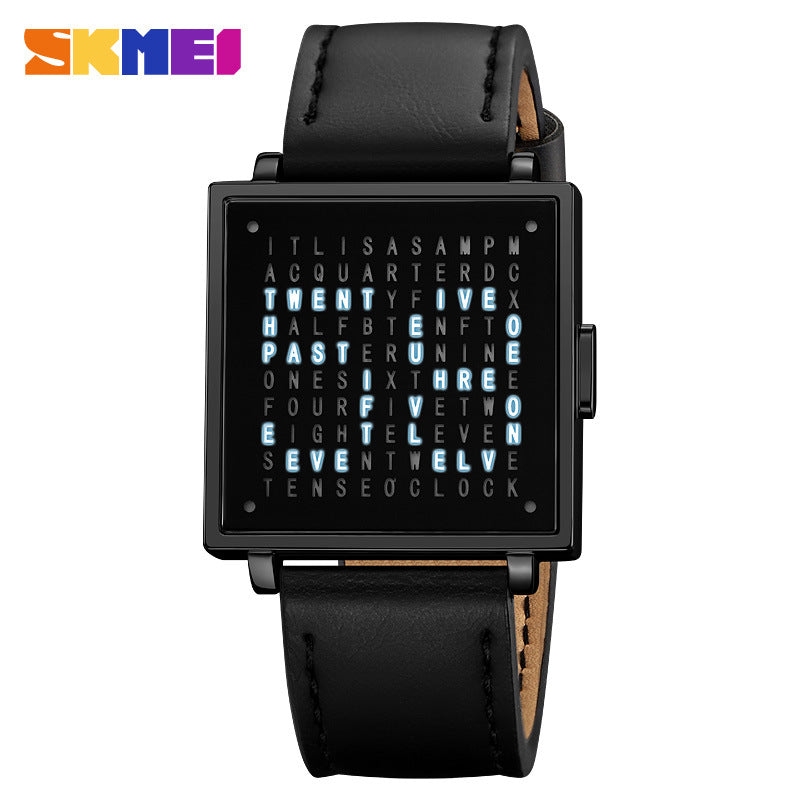 LED steel strip electronic leisure waterproof watch