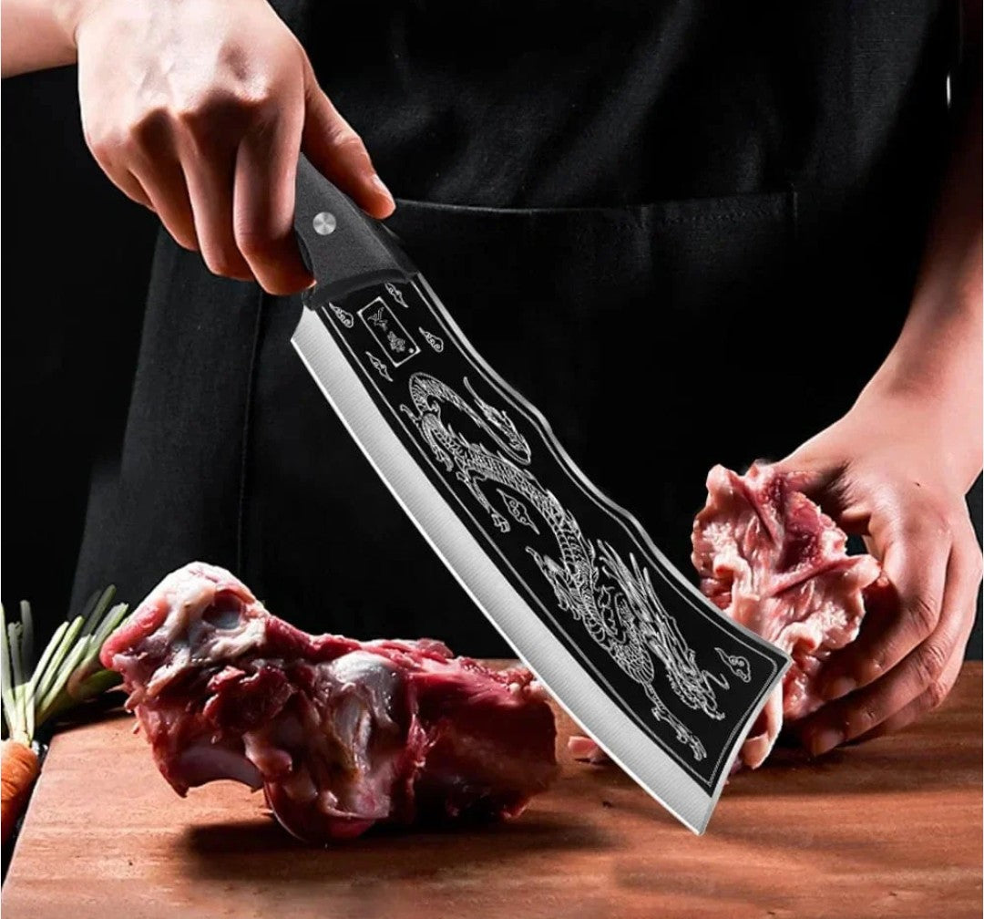 Dragon Chopping Knife Stainless Steel Blade