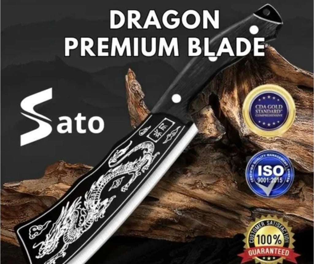 Dragon Chopping Knife Stainless Steel Blade